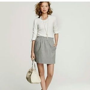 J. Crew paperbag wool blend skirt grey 4